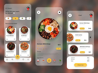 food ui design graphic design ui