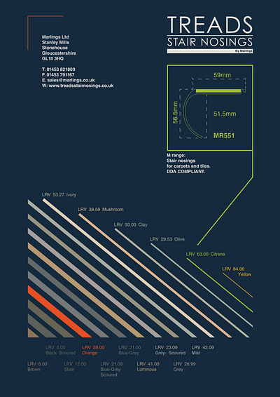 A series of adverts for Treads Stair Nosings. app branding design graphic design illustration logo typography ui ux vector