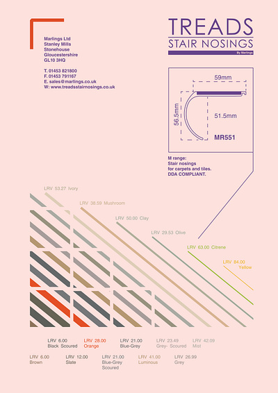 A series of adverts for Treads Stair Nosings. app branding design graphic design illustration logo typography ui ux vector