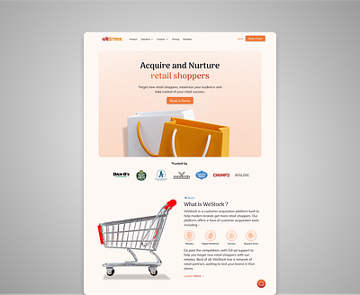 WeStock Landing Page Design product design ui design ux design web design