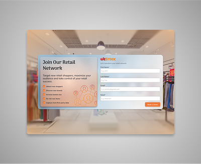 WeStock Retail Page design product design ui design ux design web design