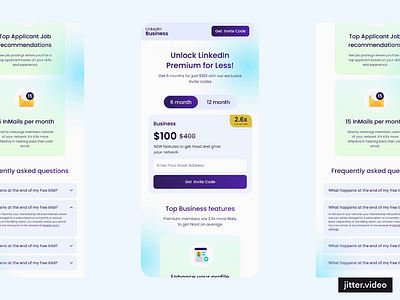 Simple Landing Page Design in figma design figma gradient gradient ui landing page linkedin minimal pricingage simple ui ui design user interface ux webdesign