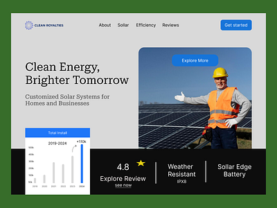 solar energy business website app branding dashboard design design graphic design landing page design ui uiux web design