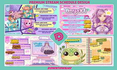 Vtuber/Streaming Premium Schedule Designs branding graphic design