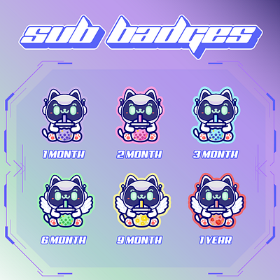 Twitch Sub Badges branding graphic design illustration