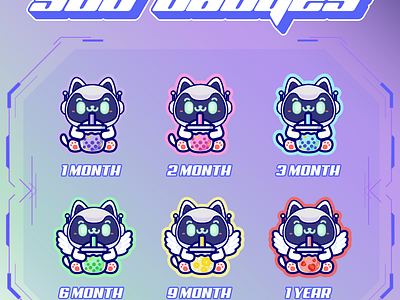 Twitch Sub Badges branding graphic design illustration