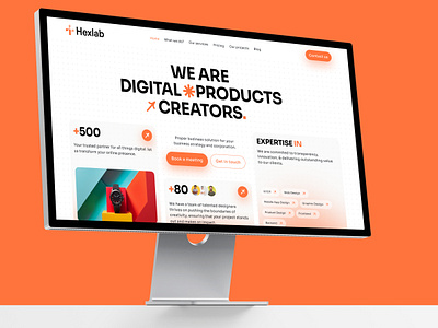 HexLab - Digital Marketing Agency Website UI Kit brand design agency design design agency figma figma template seo agency ui design ui kits uiux design web design web template website design