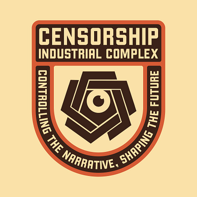 Censorship Industrial Complex badge complex design industrial logo patch retro vintage