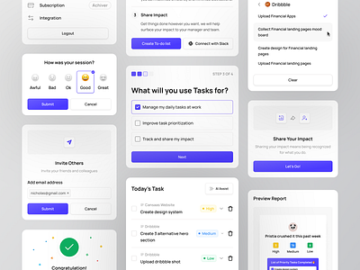 SAAS Productivity b2b business cansaas clean components dashboard design interface management minimal popup product design productivity saas saas design saas productivity software as a services tasks ui ux