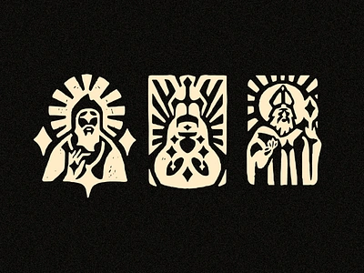 St. Jory (Winery) - Tryptic 4/4 ✦ Logo/Icon/Symbol beverage branding church goddess grape holy illustration logo logodesign logotype mage magician religious saint spiritual star sunrise wine winery wise