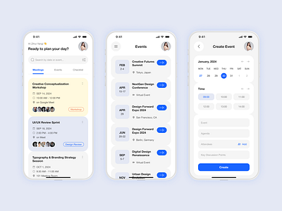 #DailyUI: Day 71 - Scheduling app branding checklist create dailyui design event events i: day 71 scheduling illustration list logo meeting meetings mobile note scheduling ui ux web