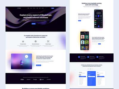 Web landing page branding illustration saas ui ux web landing page