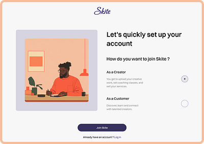 Skite Web App design dribbble figma illustration onboarding product design ui uxui web application webapp