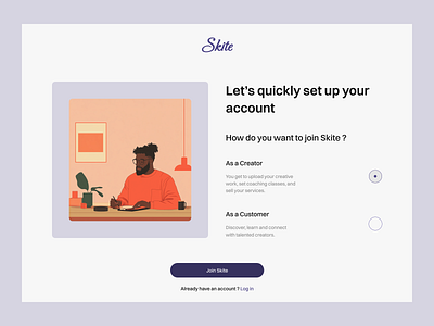 Skite Web App design dribbble figma illustration onboarding product design ui uxui web application webapp