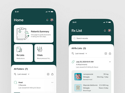 A concept for App to let patients save their medical records appdesign figma ui uiuxdesign