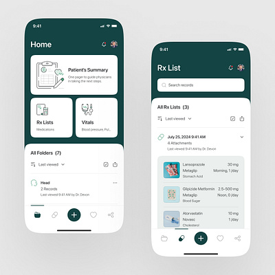 A concept for App to let patients save their medical records appdesign figma ui uiuxdesign