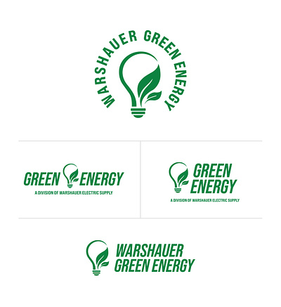 Warshauer Green Energy | Logo Design brand identity branding graphic design green energy logo logo design