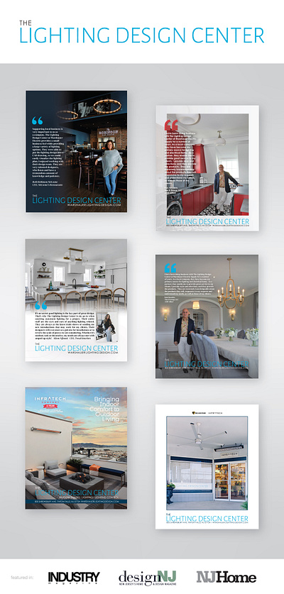 LDC Print Ads Portfolio advertisement design nj graphic design industry magazine lighting design center magazine ads nj home print ads