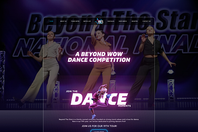 Beyond the Stars Dance Competition: Website Redesign modern web design