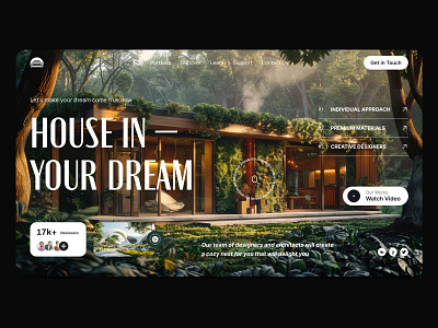 House in your dream architecture design graphic design house landig page landing minimalism ui