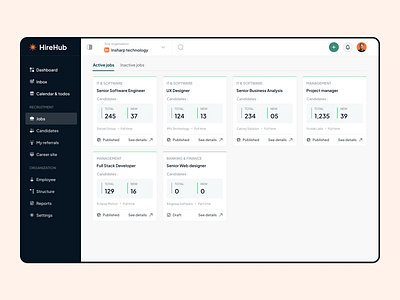 HR Management Dashboard dashboard hr management dashboard modern design sass uidesign uiux