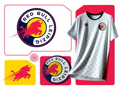 Red Bull Leipzig Rebrand badge ball bull bundesliga charging bull crest design football football design illustration leipzig logo rb rebrand red red bull red bull leipzig redbull soccer yellow