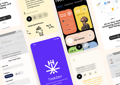 Mobile Task & Project Management App app appdesign design figmadesign management project task ui