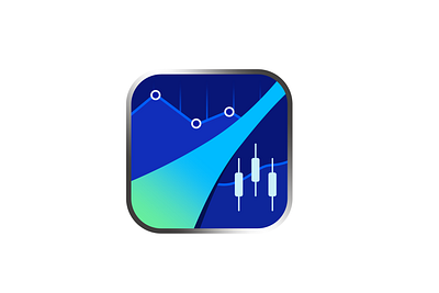 Finance Logo candlestick fintech growth profit trade