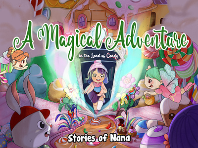 Stories of Nana (A Magical Adventure in the Land of Candy) book candy cartoon childrens childrens book colorful cute design disney fan art fantasy flat style illustration illustrations kidlit kids picture book storybook whimsical whimsical style