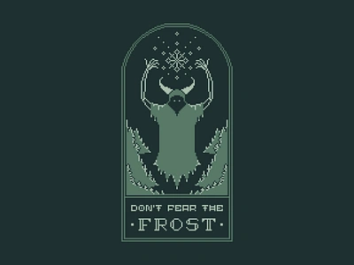 Pixel Art Design - Don't Fear the Frost halloween minnesota sci fi scifi winter