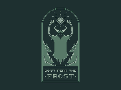 Pixel Art Design - Don't Fear the Frost halloween minnesota sci fi scifi winter