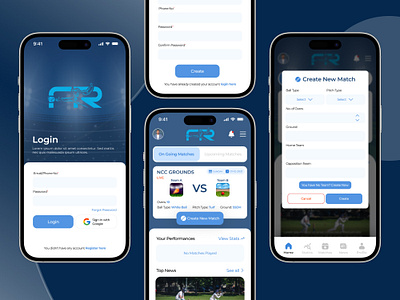 FR - Cricket Match Management App UI 🏏