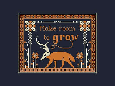 Cross-Stitch Inspired Pixel Art Design americana fantasy merch shirt design typography