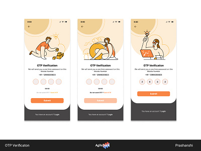 Design for OTP Verification agiledock design service agiledock designs agiledock services app designs otp verification ui ui design ui ux designs ux ux design