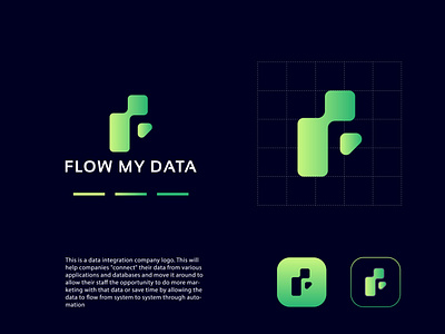 F Logo With Data Company Theme brand logo branding branding logo business logo company logo creative logo data analysis logo data company logo data logo data solution logo design logo design professional logo