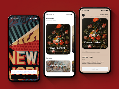 Art Gallery App app art art gallery figma nostr ui