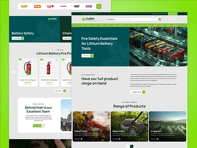 Tudor Environment - E-commerce for Grounds Maintenance Template agriculture buy sell ecommerce environmental equipment fire extinguisher furniture hand tools irrigation login machinery manufacture online shopping online store plantation planting supplier ui design ui ux ux design workshop