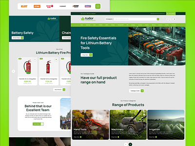 Tudor Environment - E-commerce for Grounds Maintenance agriculture buy sell ecommerce environmental equipment fire extinguisher furniture hand tools irrigation login machinery manufacture online shopping online store plantation planting supplier ui design ui ux ux design workshop