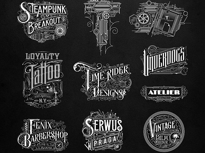 Some Logos Vol. 01 biernat branding handlettering illustration lettering logo logo designer tomaszbiernat typography vector vector art