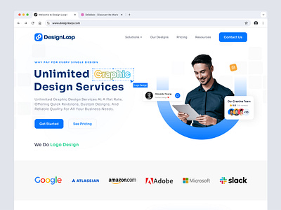 DesignLoop - Website Design creative services desgin design agency design service website designloop designpickle graphic design service homepage interface landing page no limit creatives penji ui uiux unlimited design ux web design website design