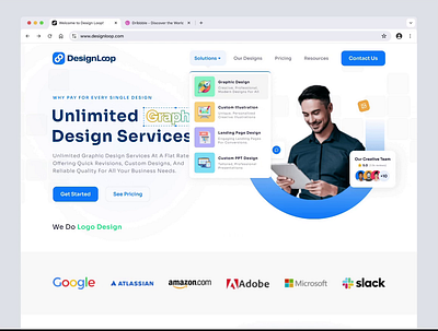 DesignLoop - Website Design creative services desgin design agency design service website designloop designpickle graphic design service homepage interface landing page no limit creatives penji ui uiux unlimited design ux web design website design