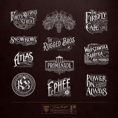 Some Logos Vol. 04 biernat branding design details handlettering illustration lettering logo logo designer logos tomasz biernat typografia typography usa vector art