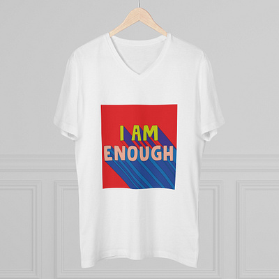 I am enough : T-shirt (White) affirmations art branding clothes clothing daily daily affirmations design designer font graphic design manifestaton positive positivity shirt tshirt type typeface typography wardrobe