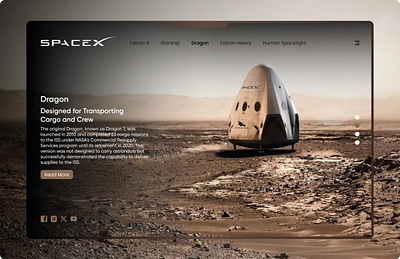 Spacex Landing Page Redesign UI app design design figma figma design ui ux website design