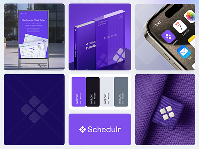 Schedulr Task Management Branding 3d app branding design graphic design illustration ios app logo mobile motion graphics ofspace ui ux