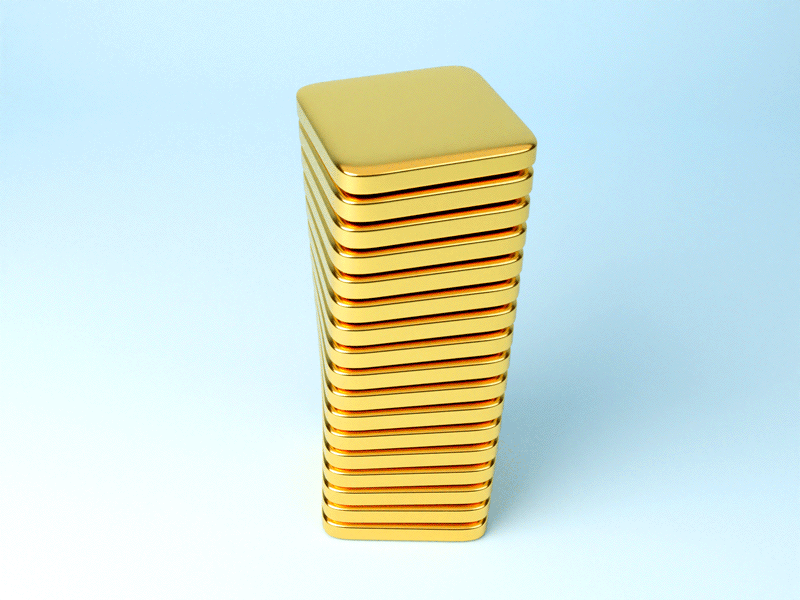 Spinning Gold Tiles