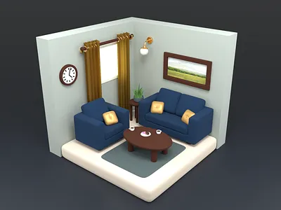 3D Living Room
