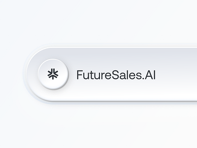 🤖FutureSales.ai // Sections ai artificial b2b branding button coach customer futuristic generative ai interactive landing page logo modern navigation sales shadows simulation startup tech white