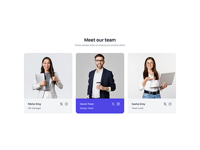 Team cards with background design graphic design team section ui ui block ui design web design