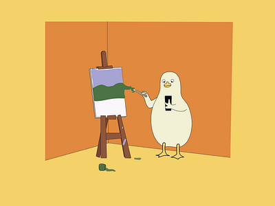 "Oops, missed the canvas again! 😂 adobeillustrator dailyart duck graphic design illustration